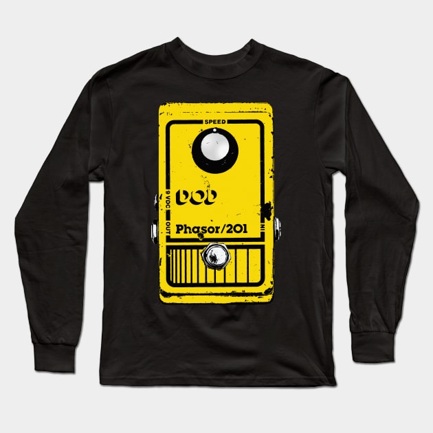 DOD Phasor Pedal Guitar FX Fan Art Design Long Sleeve T-Shirt by DankFutura